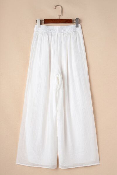 Tie Waist Pleated Wide Leg Pants - Pistols 'n Petticoats - #westernboutique# - #westernfashion#