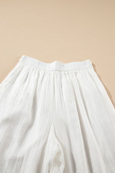 Tie Waist Pleated Wide Leg Pants - Pistols 'n Petticoats - #westernboutique# - #westernfashion#
