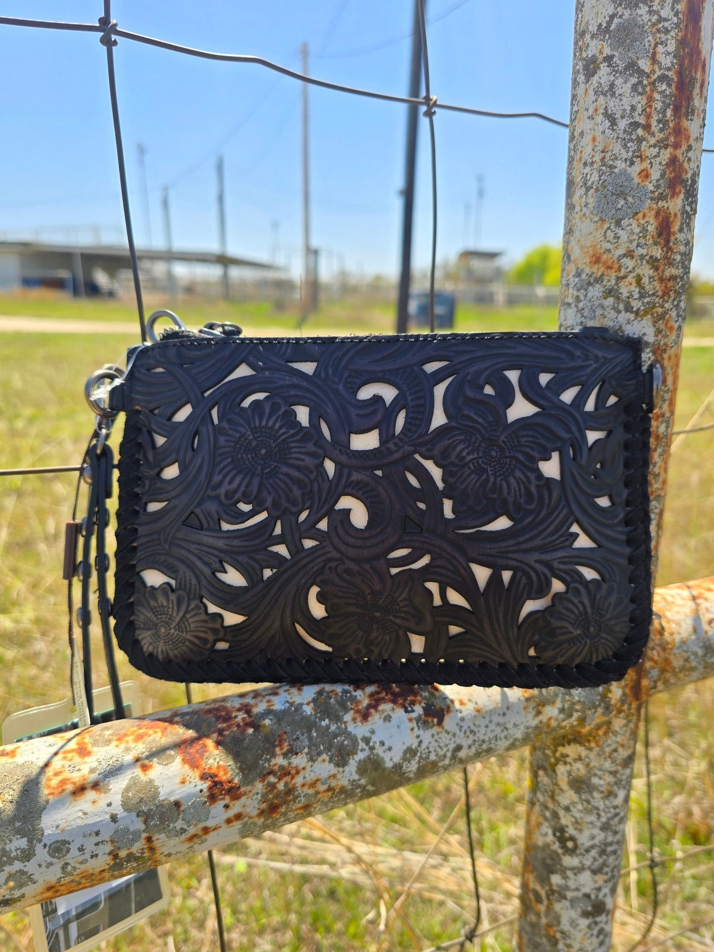 Tooled Wristlet - Pistols 'n Petticoats - #westernboutique# - #westernfashion#