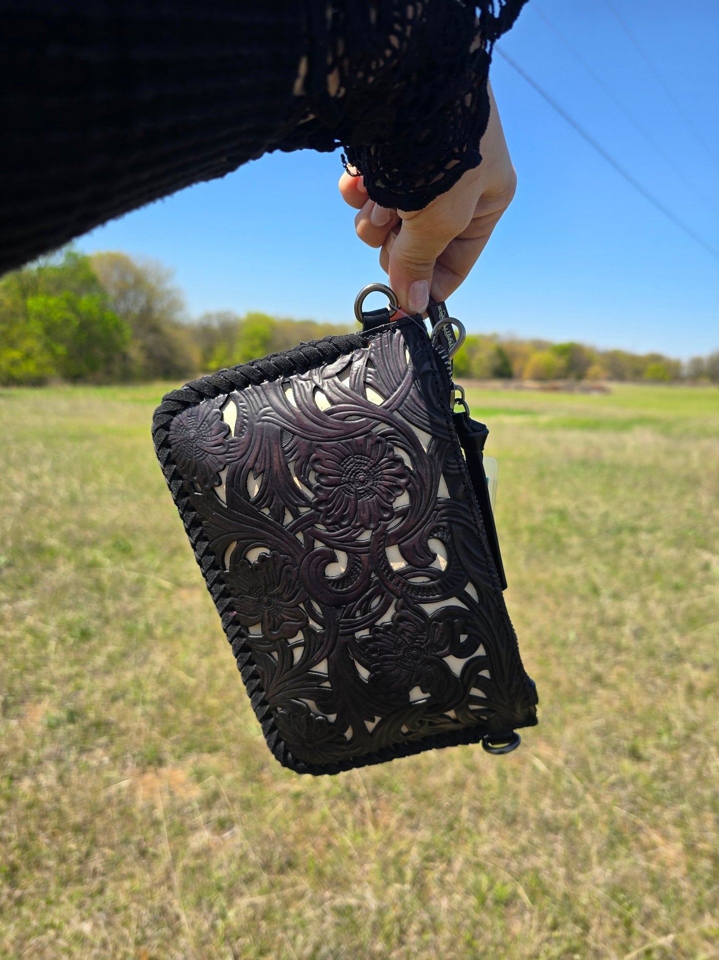 Tooled Wristlet - Pistols 'n Petticoats - #westernboutique# - #westernfashion#