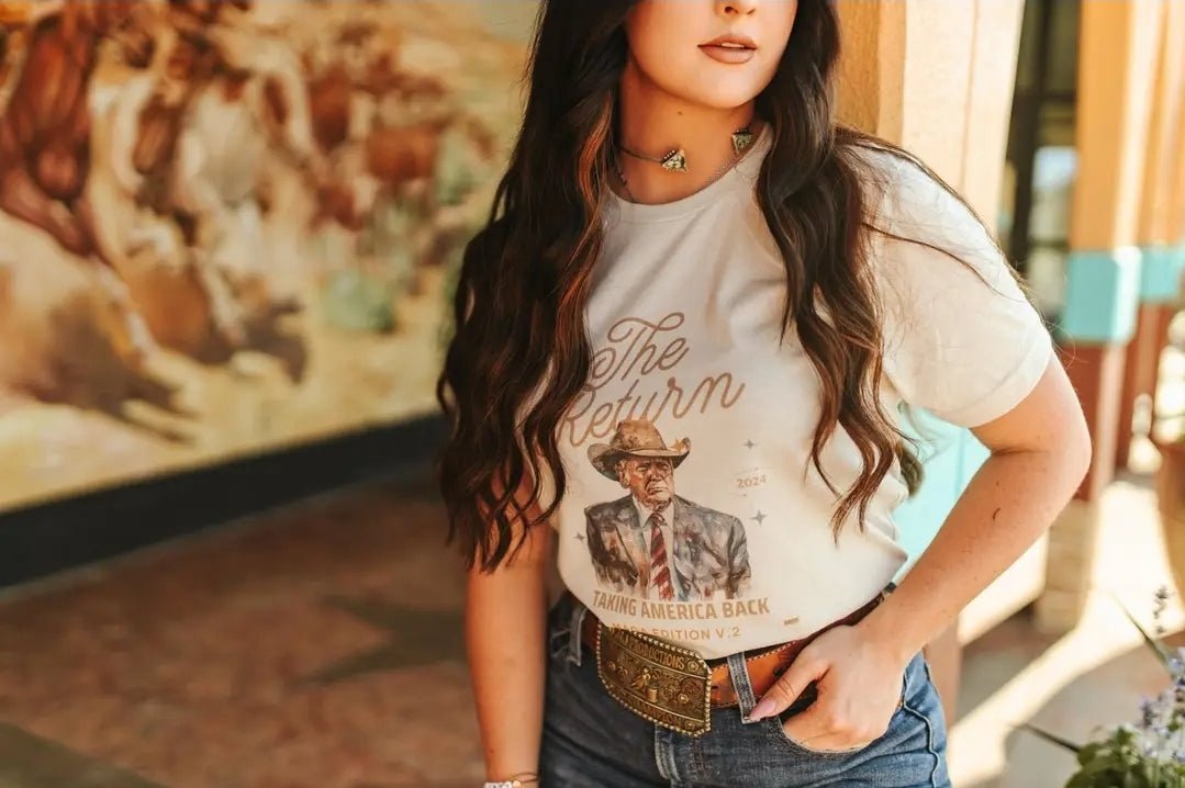 Trump: the Return Graphic Tee - Pistols 'n Petticoats - #westernboutique# - #westernfashion#