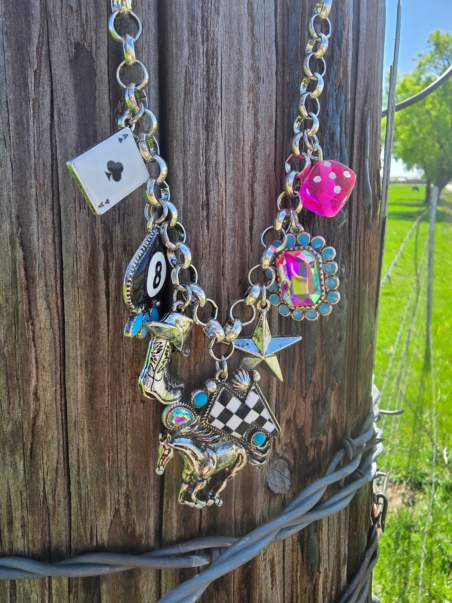 Turquoise Goddess Charm Necklace - Pistols 'n Petticoats - #westernboutique# - #westernfashion#
