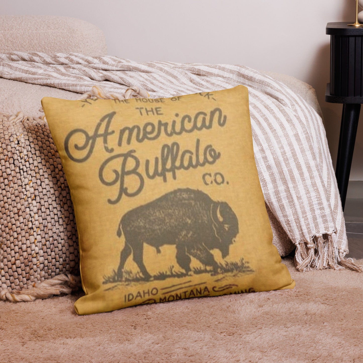 Wandering Buffalo Premium Pillow - Pistols 'n Petticoats - #westernboutique# - #westernfashion#