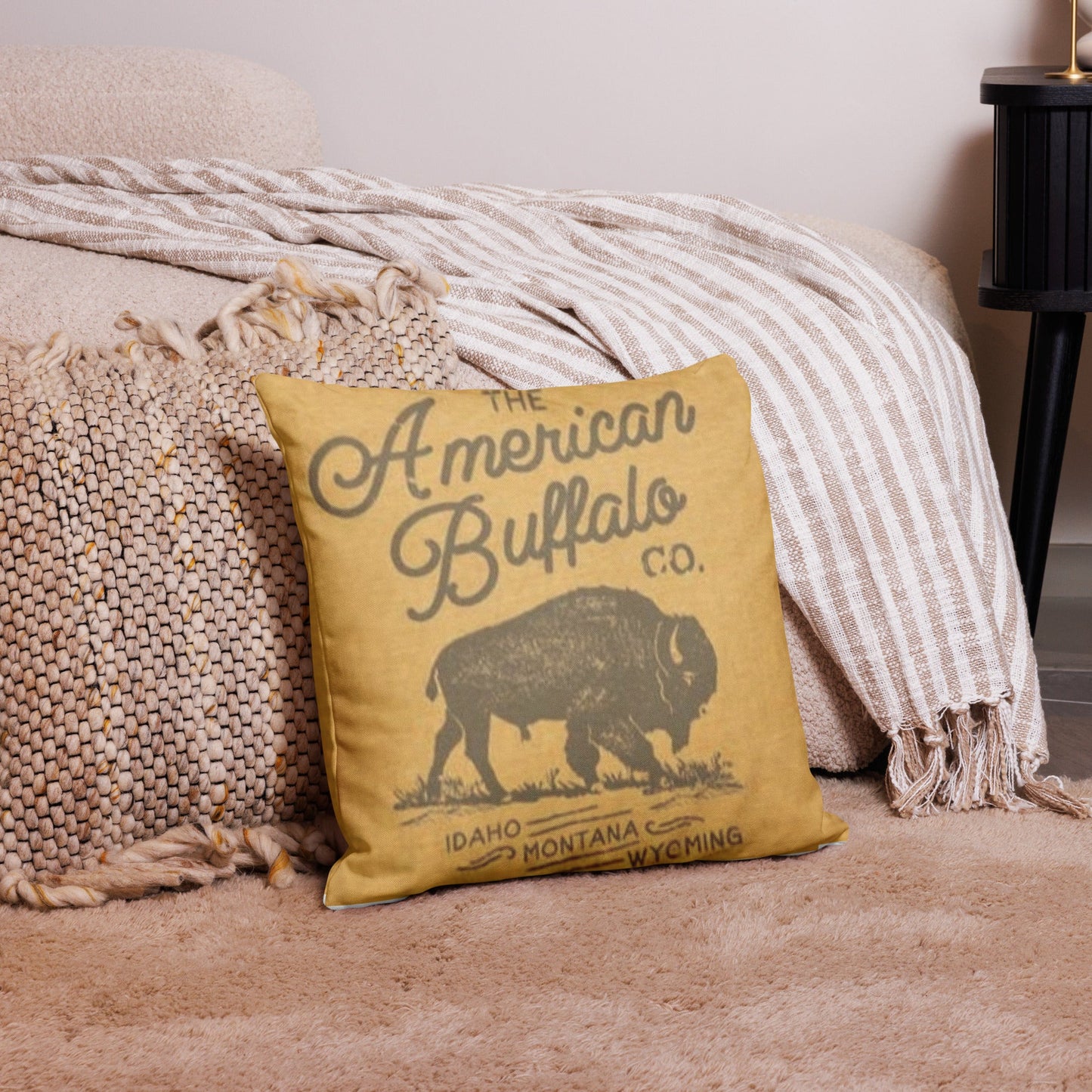 Wandering Buffalo Premium Pillow - Pistols 'n Petticoats - #westernboutique# - #westernfashion#