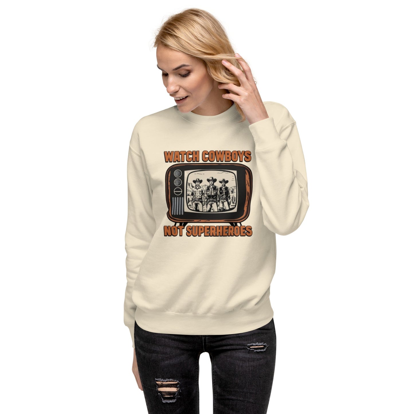 Watch Cowboys Unisex Premium Sweatshirt - Pistols 'n Petticoats - #westernboutique# - #westernfashion#