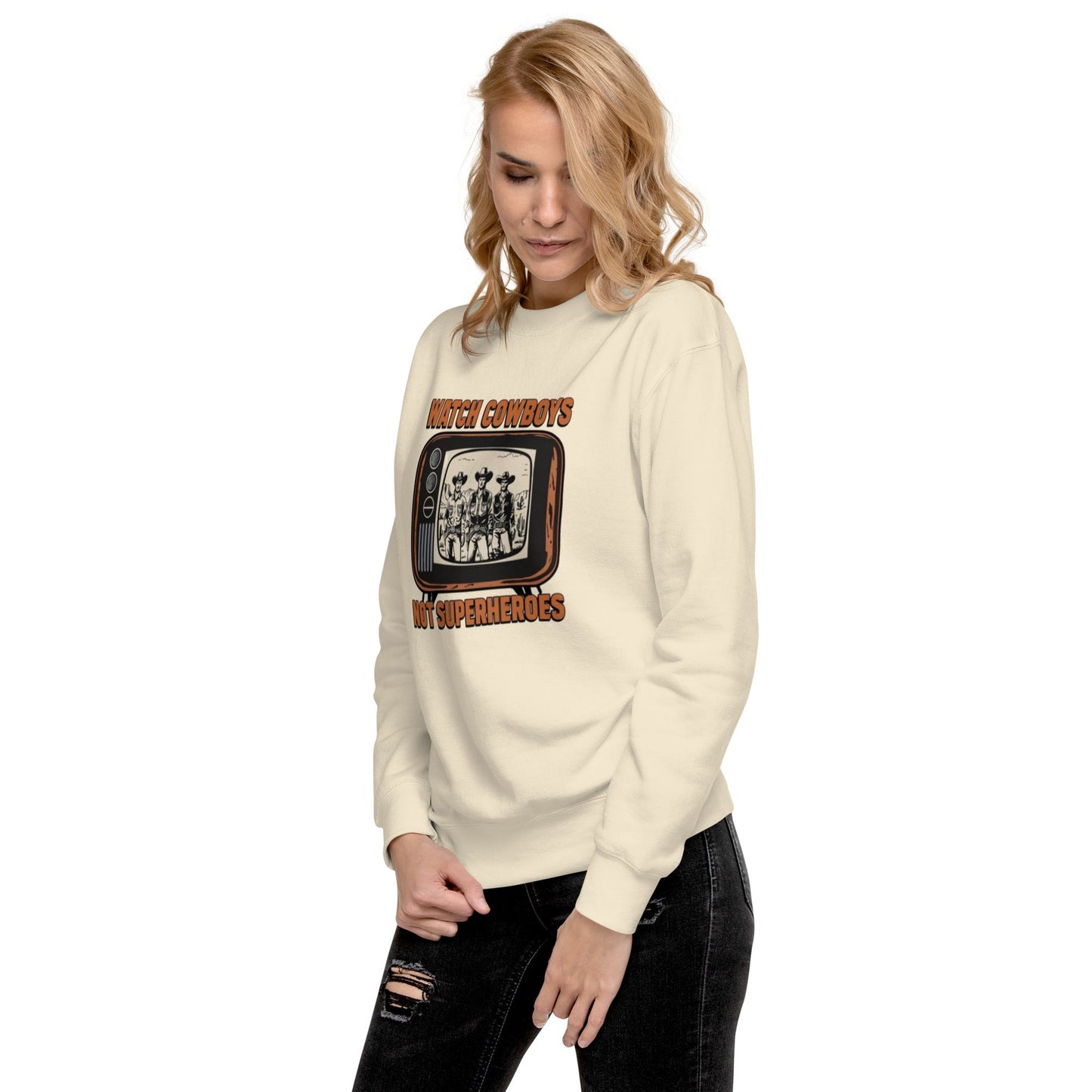 Watch Cowboys Unisex Premium Sweatshirt - Pistols 'n Petticoats - #westernboutique# - #westernfashion#