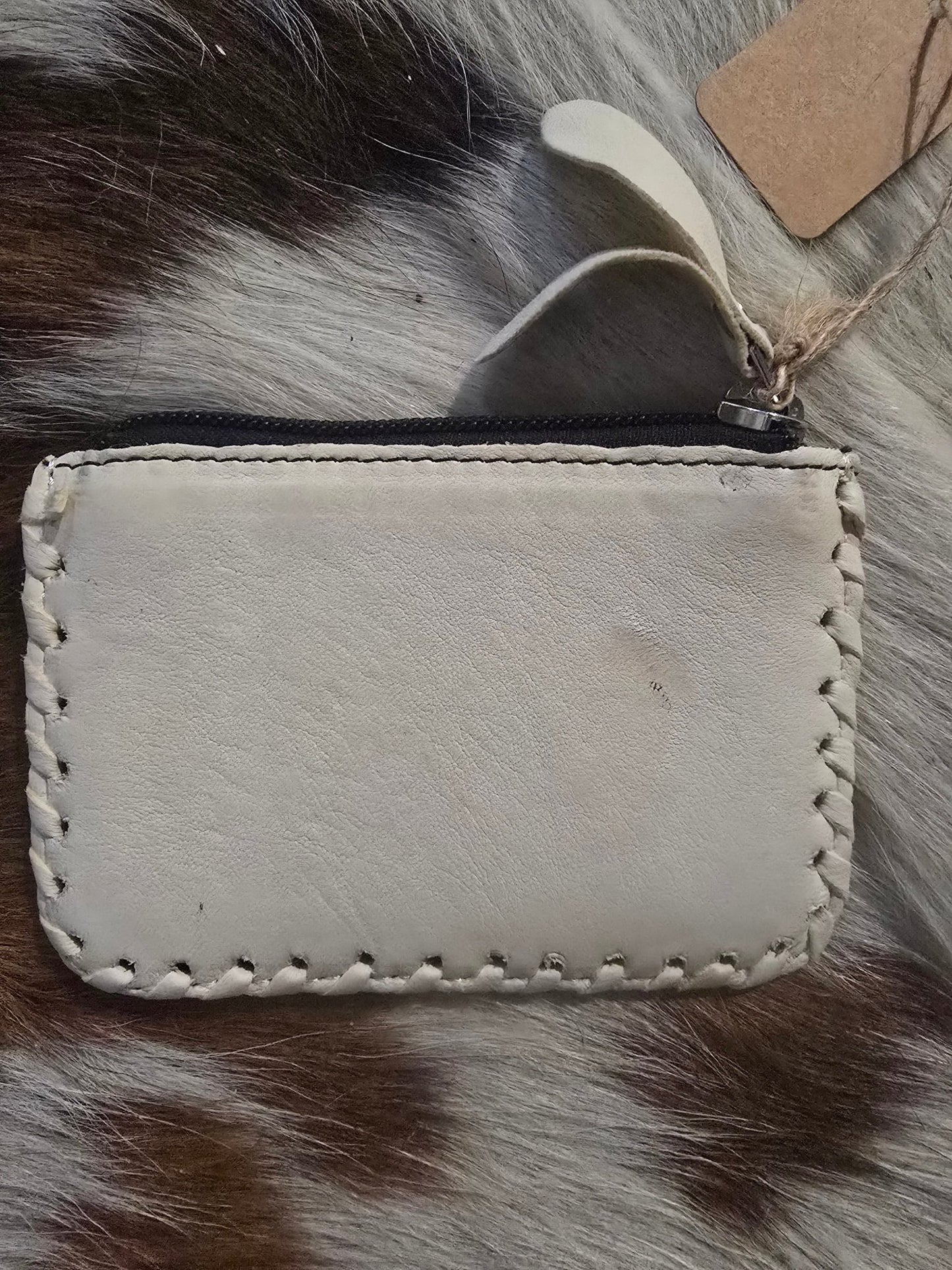 western hide coin bag, small cowhide wallet, rustic coin purse, cowhide coin pouch