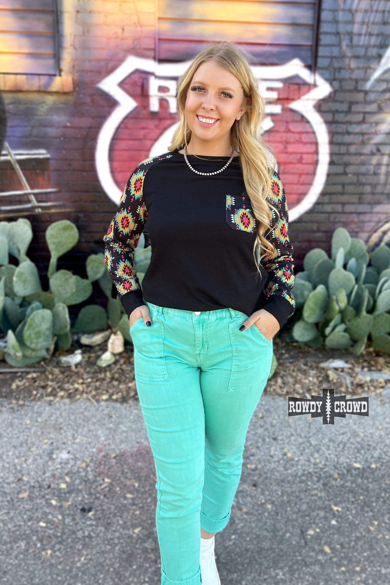 Wild Aztec Long Sleeve - Pistols 'n Petticoats - #westernboutique# - #westernfashion#