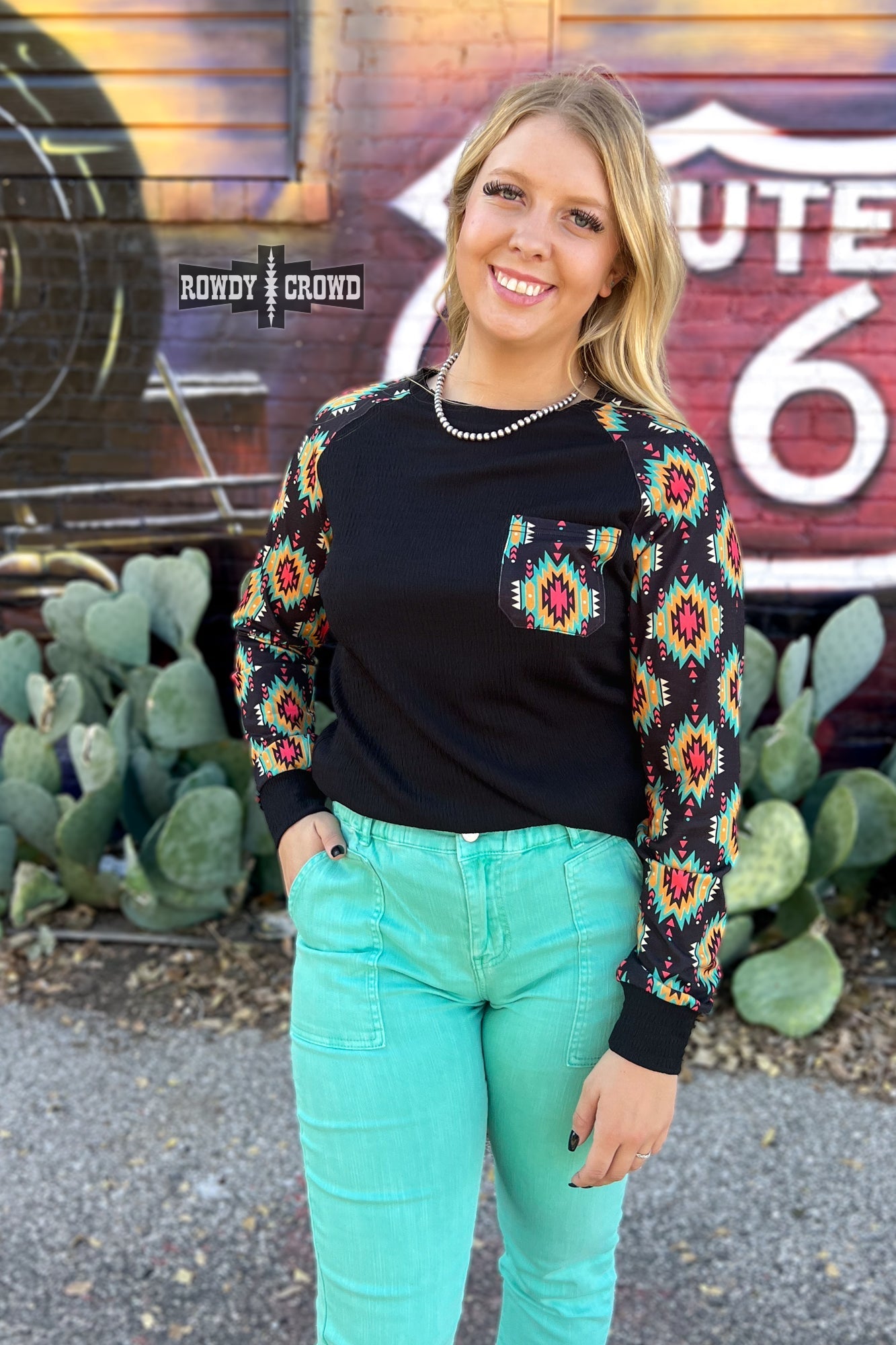 Wild Aztec Long Sleeve - Pistols 'n Petticoats - #westernboutique# - #westernfashion#