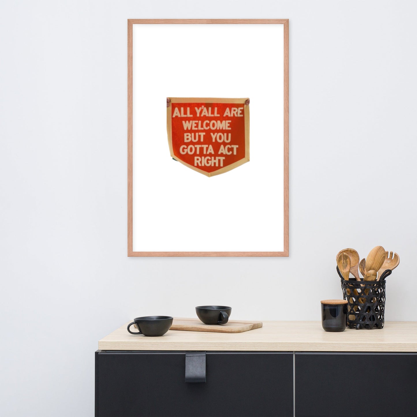Yall Welcome Framed photo paper poster - Pistols 'n Petticoats - #westernboutique# - #westernfashion#