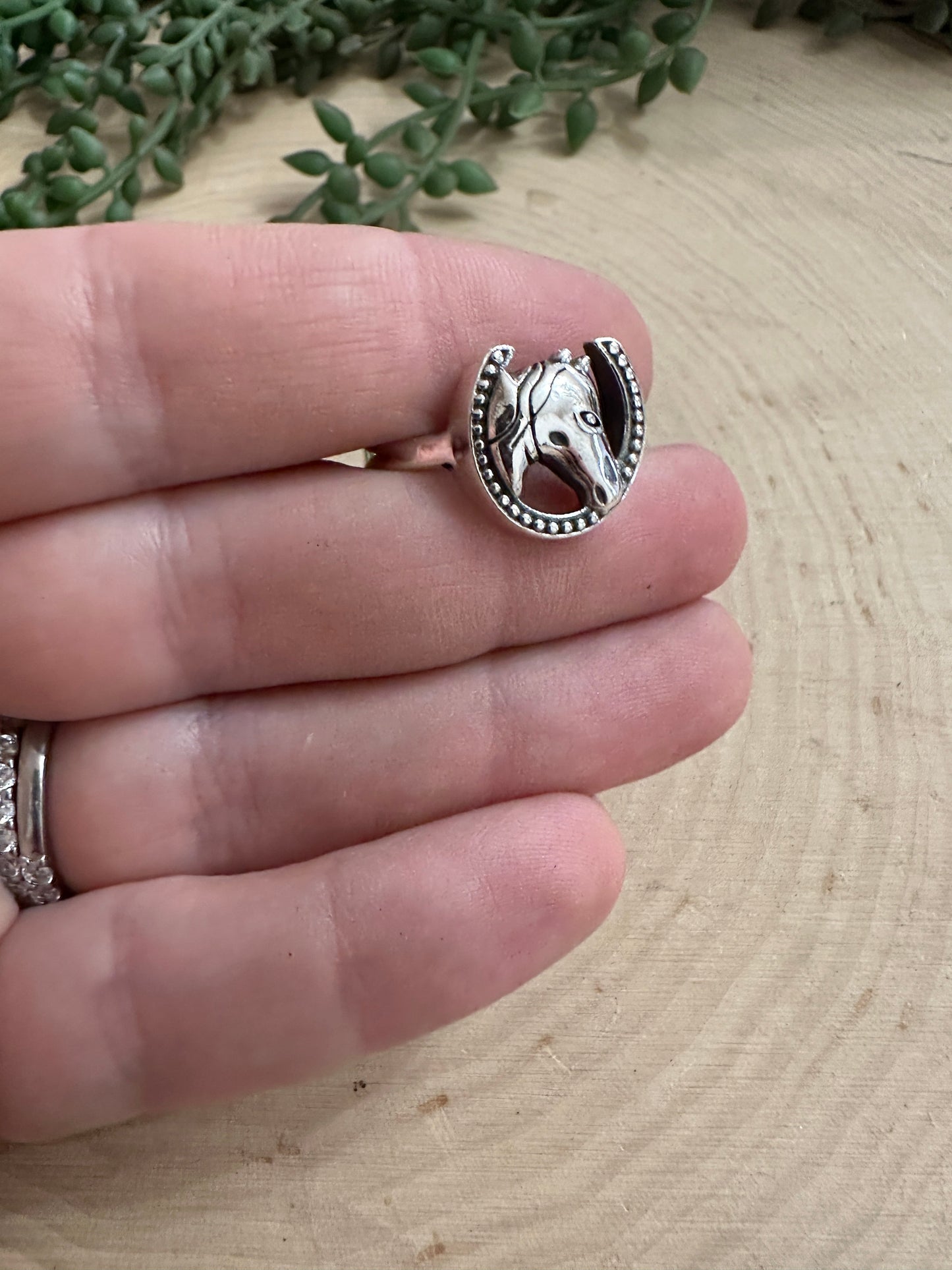 Beautiful Handmade Horseshoe, Horse Sterling Silver Ring