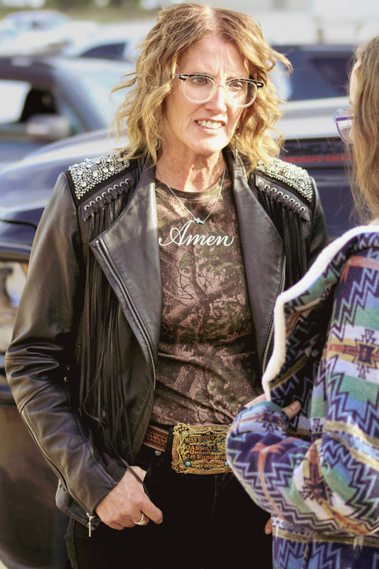 Black Long Fringe Leather Jacket