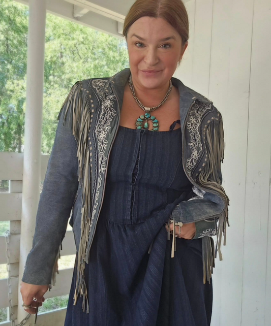 Blue leather beauty