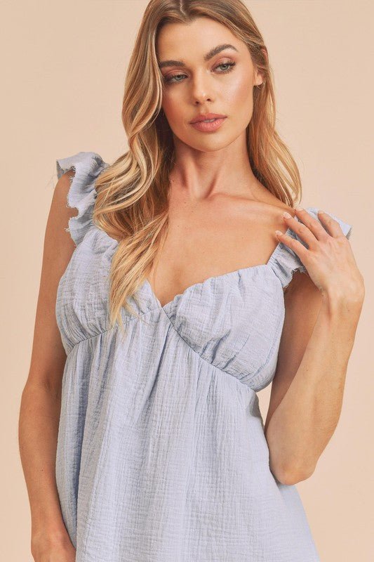 Aemi + Co Sweetheart Neck Ruffled Strap Top - Pistols 'n Petticoats - #westernboutique# - #westernfashion#