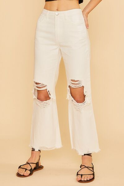 Annie Wear Distressed Raw Hem Jeans - Pistols 'n Petticoats - #westernboutique# - #westernfashion#
