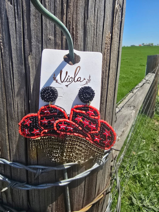Beaded Head Earrings - Pistols 'n Petticoats - #westernboutique# - #westernfashion#