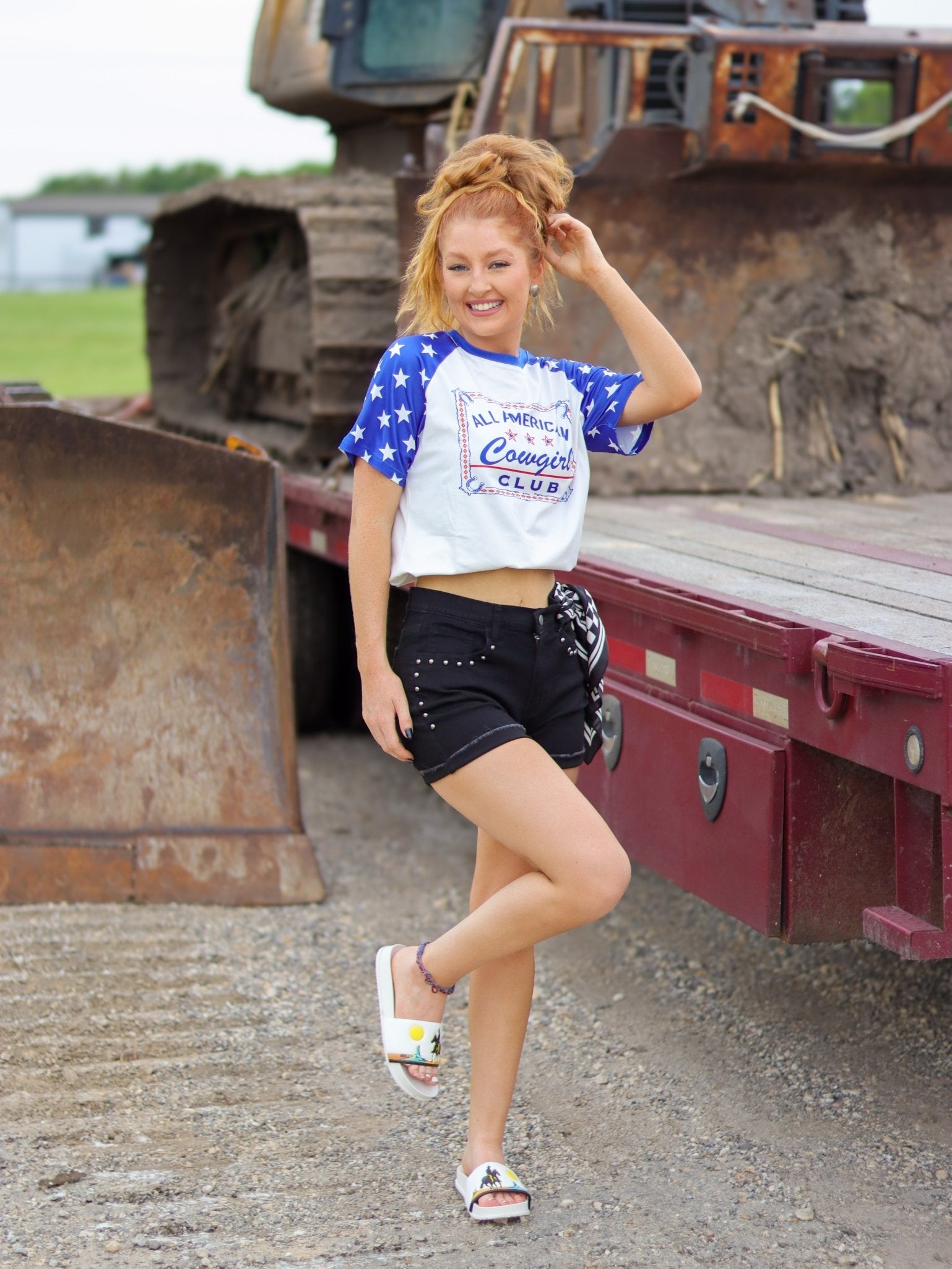 BLACK - Shenandoah Stud Shorts - Pistols 'n Petticoats - western boutique - womens western wear - western wear womens