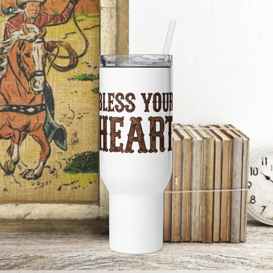 Bless Your Heart Travel mug with a handle - Pistols 'n Petticoats - #westernboutique# - #westernfashion#