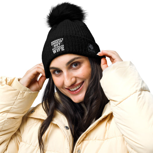 Blue Collar Wife - Columbia pom - pom beanie - Pistols 'n Petticoats - #westernboutique# - #westernfashion#