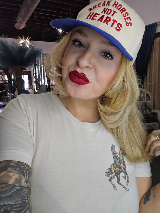Break Horses Not Hearts - country trucker hats - Pistols 'n Petticoats - #westernboutique# - #westernfashion#