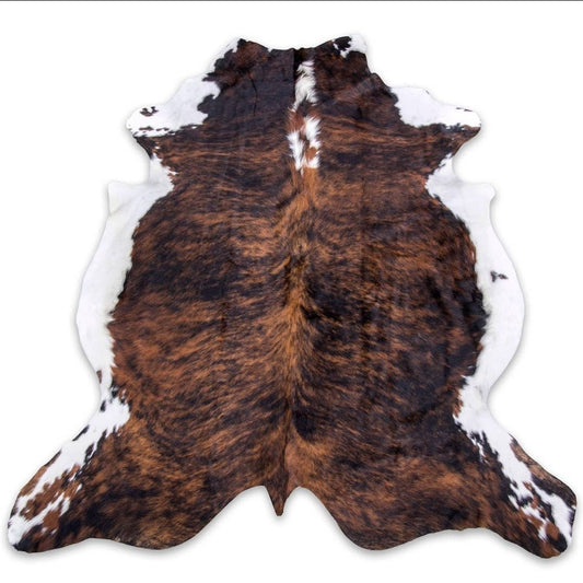 Brindle with white belly cowhide rug large - cowhide rugs - Pistols 'n Petticoats - #westernboutique# - #westernfashion#