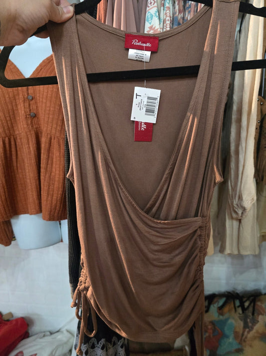Brown tank - Pistols 'n Petticoats - western boutique - womens western wear - western wear womens