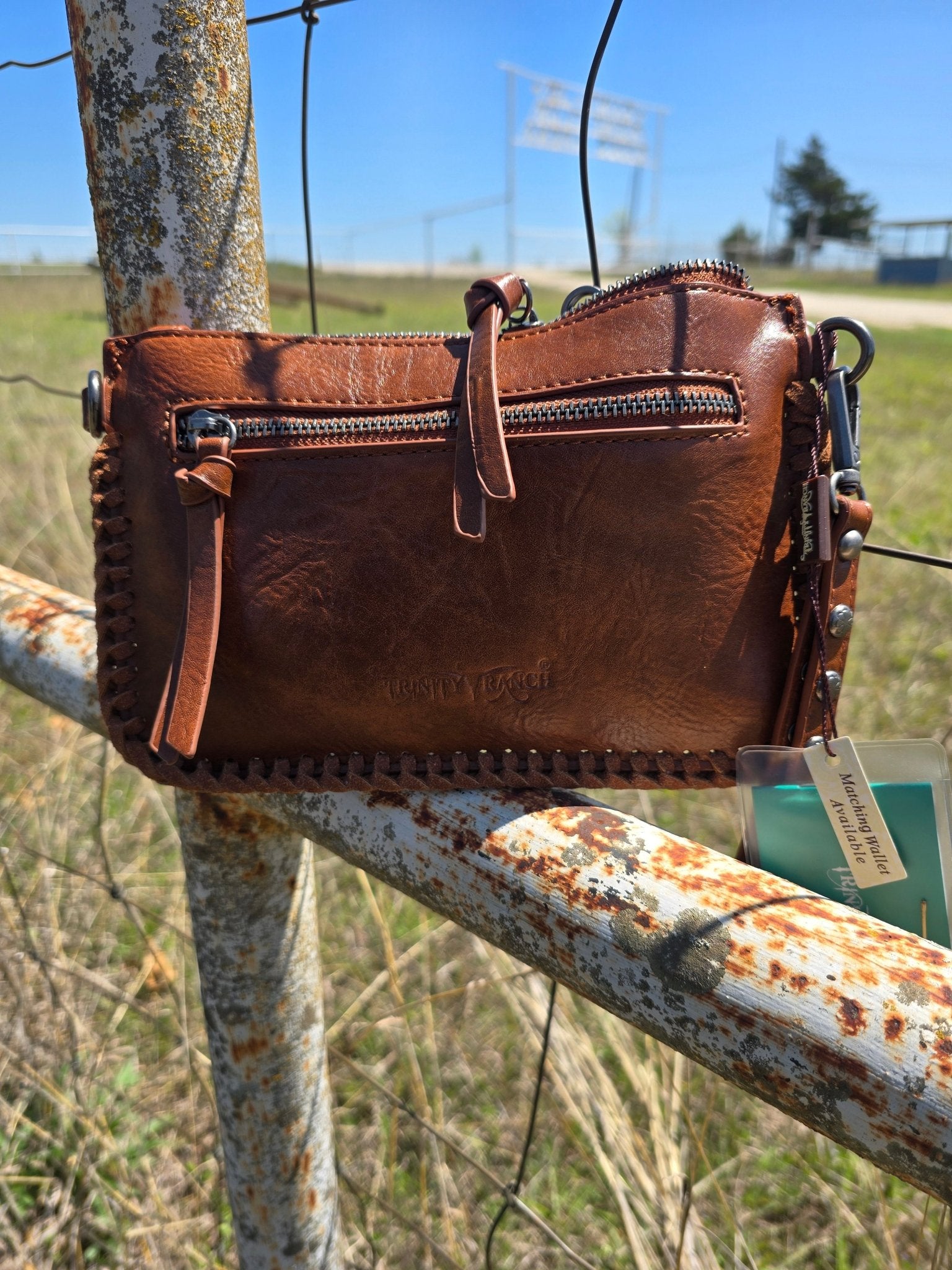 Brown Tool Leather Wristlet - Pistols 'n Petticoats - #westernboutique# - #westernfashion#
