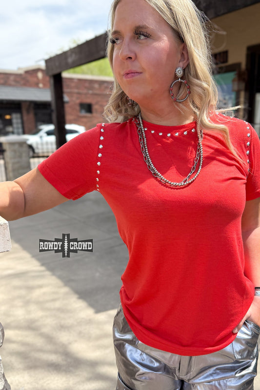 CANDY APPLE - Starry Stud Tee - Pistols 'n Petticoats - western boutique - womens western wear - western wear womens