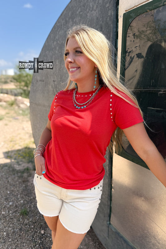 CANDY APPLE - Starry Stud Tee - Pistols 'n Petticoats - western boutique - womens western wear - western wear womens