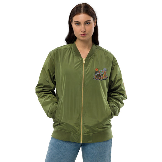 Cosmic Cowgirl Premium recycled bomber jacket - Pistols 'n Petticoats - #westernboutique# - #westernfashion#