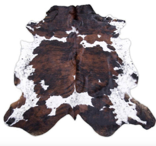 Dark tricolor cowhide rug large - cowhide rug - Pistols 'n Petticoats - #westernboutique# - #westernfashion#