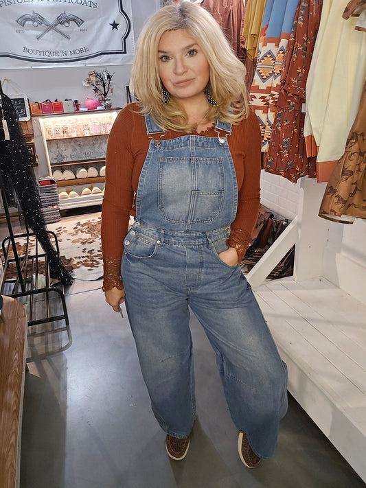 Denim overalls - Pistols 'n Petticoats - #westernboutique# - #westernfashion#