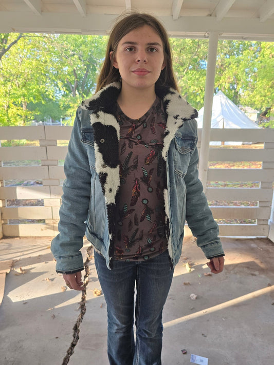 Denim Reversible Shurpa Jacket - Pistols 'n Petticoats - #westernboutique# - #westernfashion#