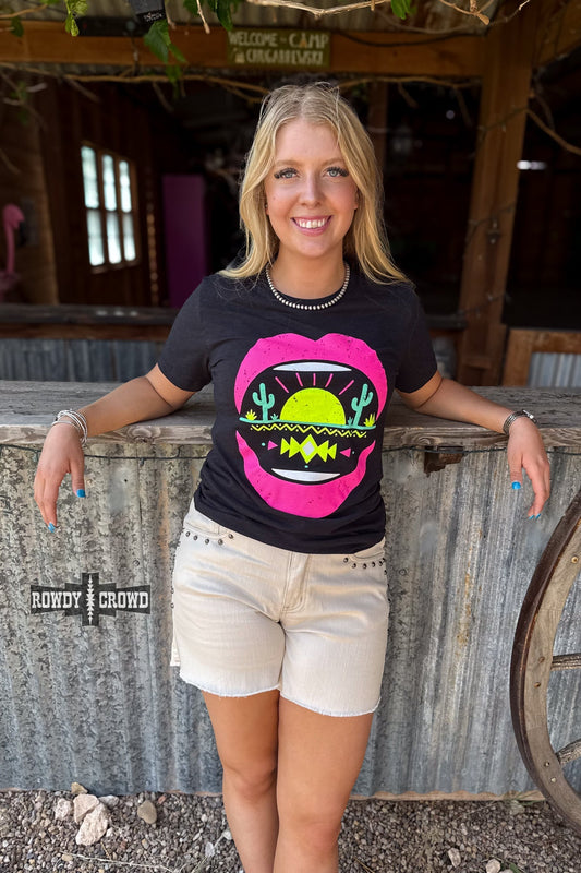 Desert Lips Tee - Pistols 'n Petticoats - western boutique - womens western wear - western wear womens