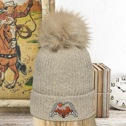 Dessert Heart Columbia pom - pom beanie - Pistols 'n Petticoats - #westernboutique# - #westernfashion#