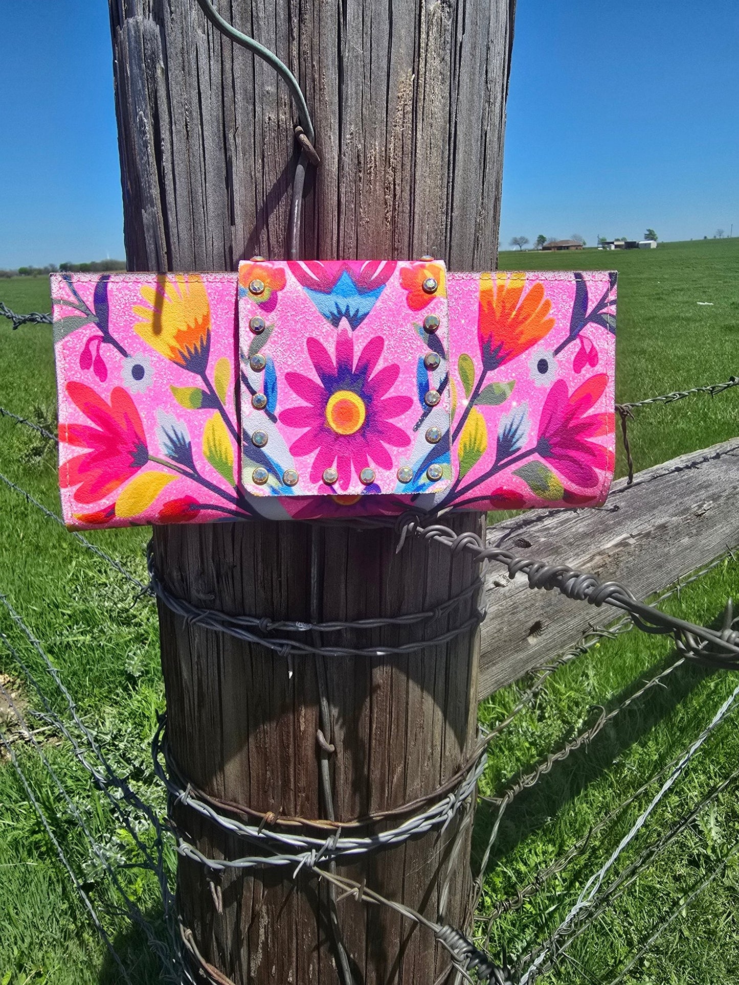 Handmade Dark pink wallet - Pistols 'n Petticoats - #westernboutique# - #westernfashion#