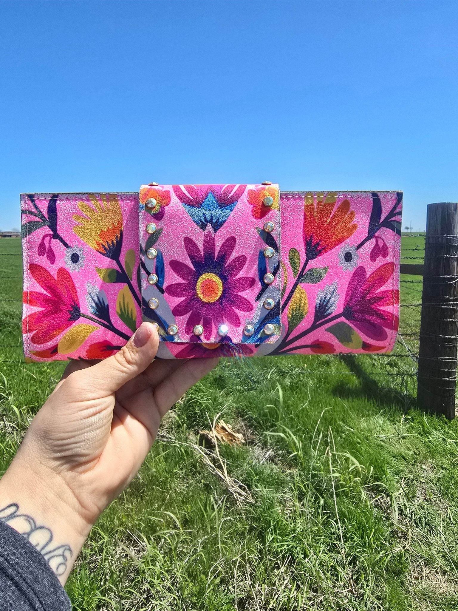 Handmade Dark pink wallet - Pistols 'n Petticoats - #westernboutique# - #westernfashion#