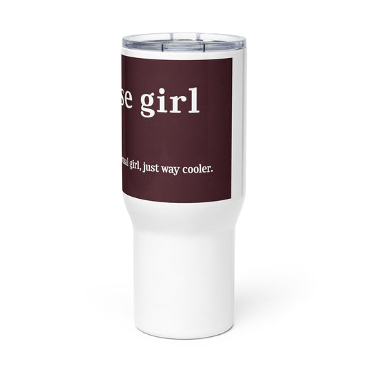 Horse Girl Travel mug with a handle - Pistols 'n Petticoats - #westernboutique# - #westernfashion#