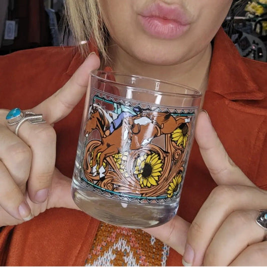 Horse Whiskey Glass - Pistols 'n Petticoats - #westernboutique# - #westernfashion#