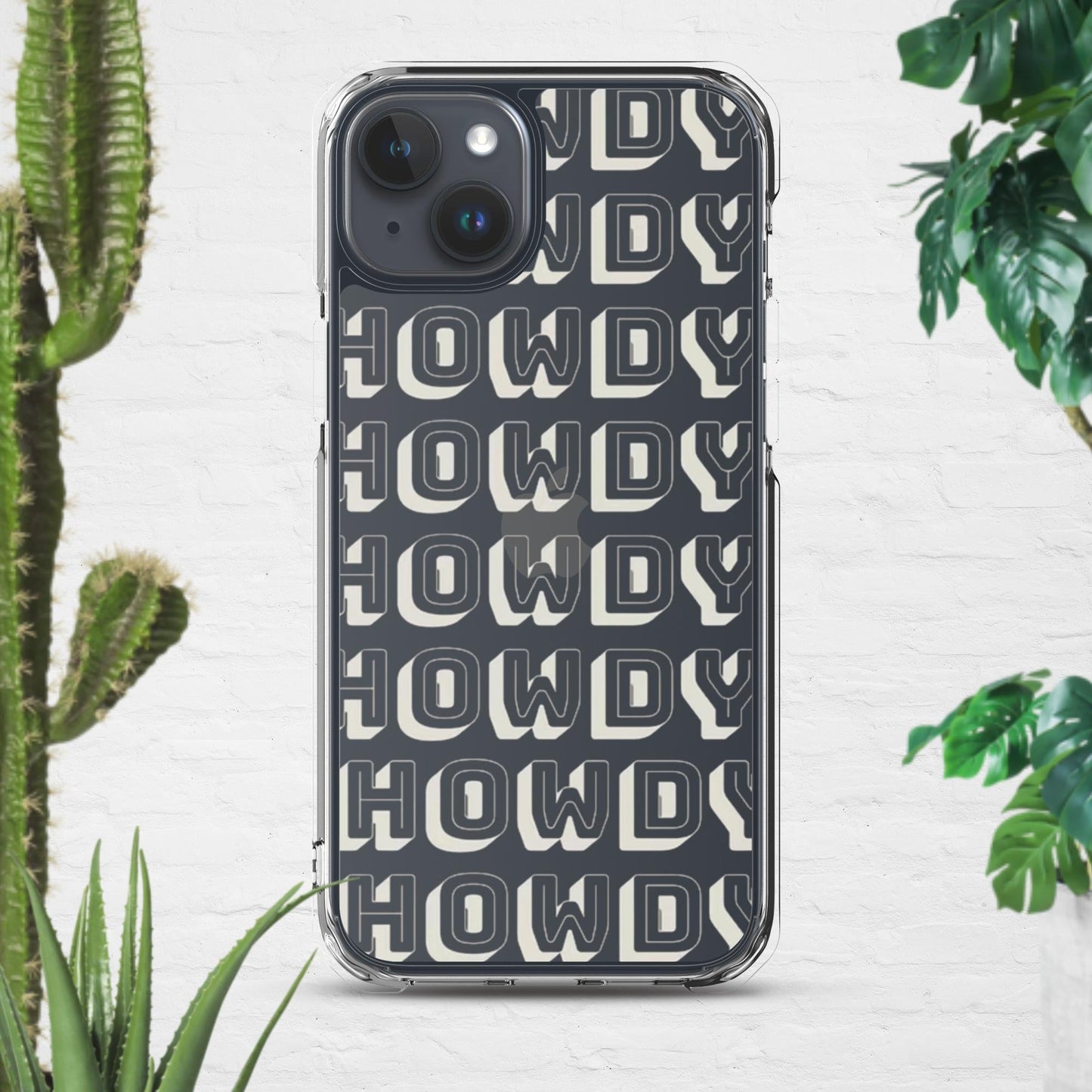 Howdy Clear Case for iPhone® - Pistols 'n Petticoats - #westernboutique# - #westernfashion#