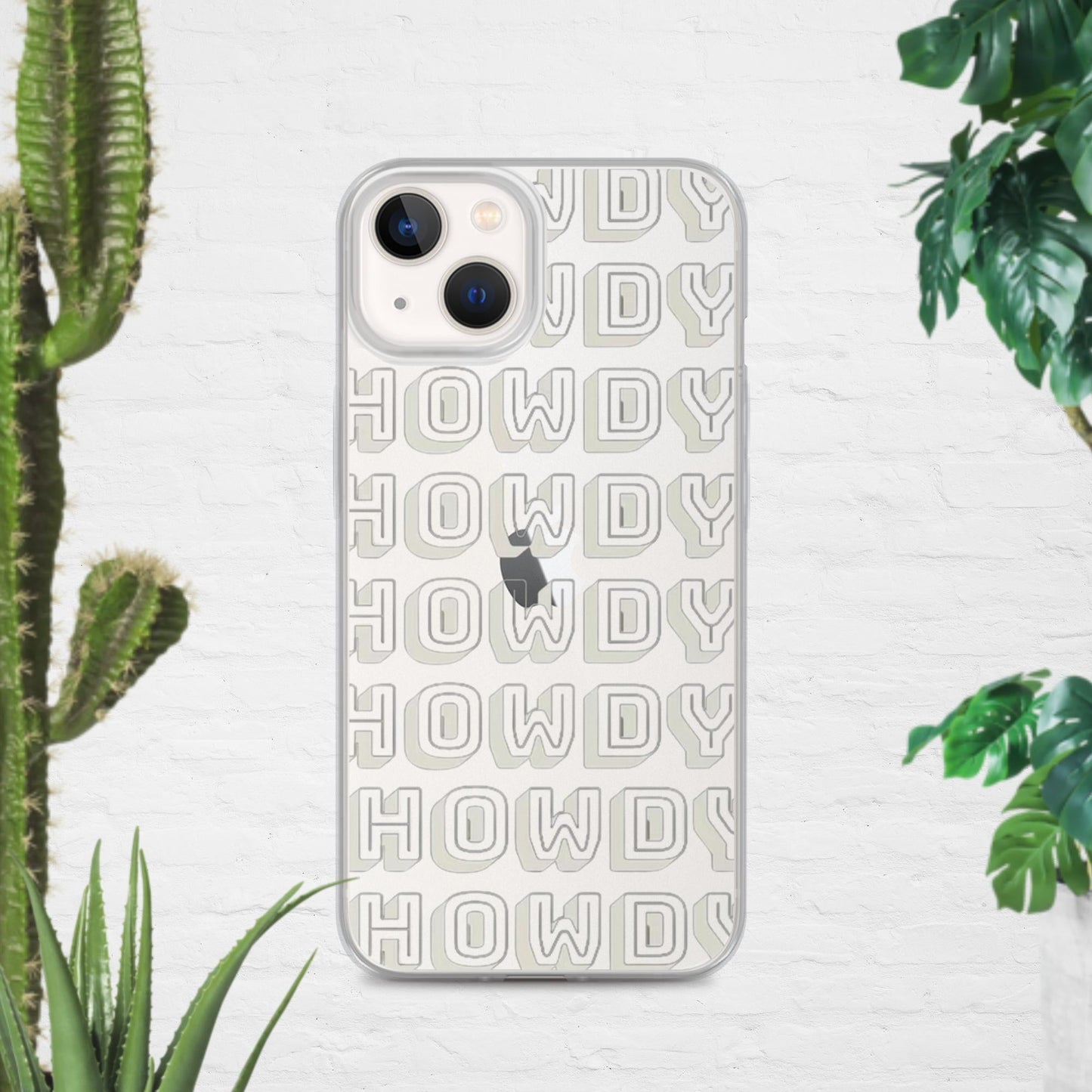 Howdy Clear Case for iPhone® - Pistols 'n Petticoats - #westernboutique# - #westernfashion#