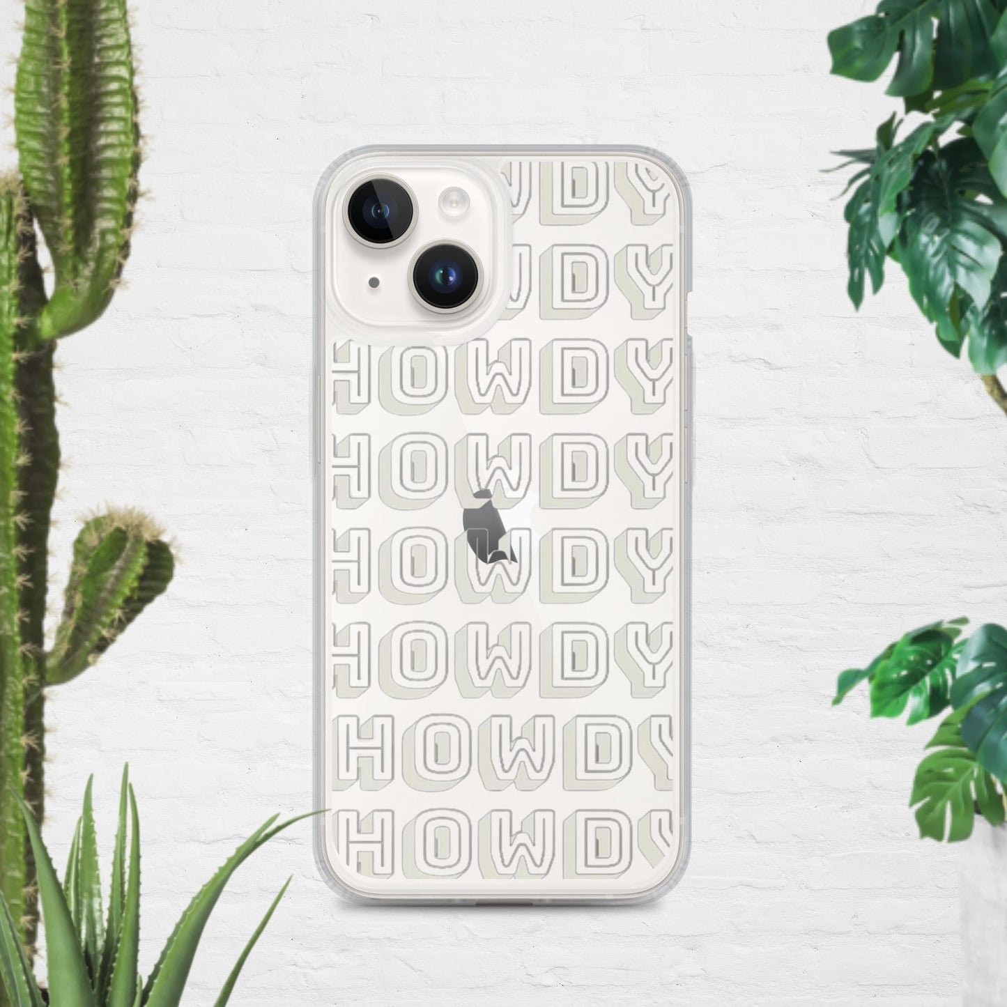 Howdy Clear Case for iPhone® - Pistols 'n Petticoats - #westernboutique# - #westernfashion#