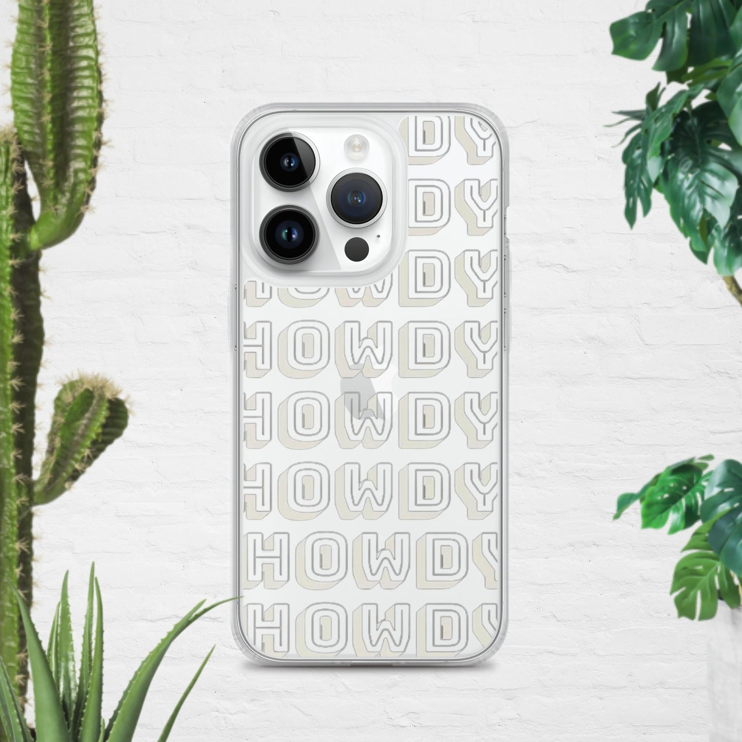 Howdy Clear Case for iPhone® - Pistols 'n Petticoats - #westernboutique# - #westernfashion#