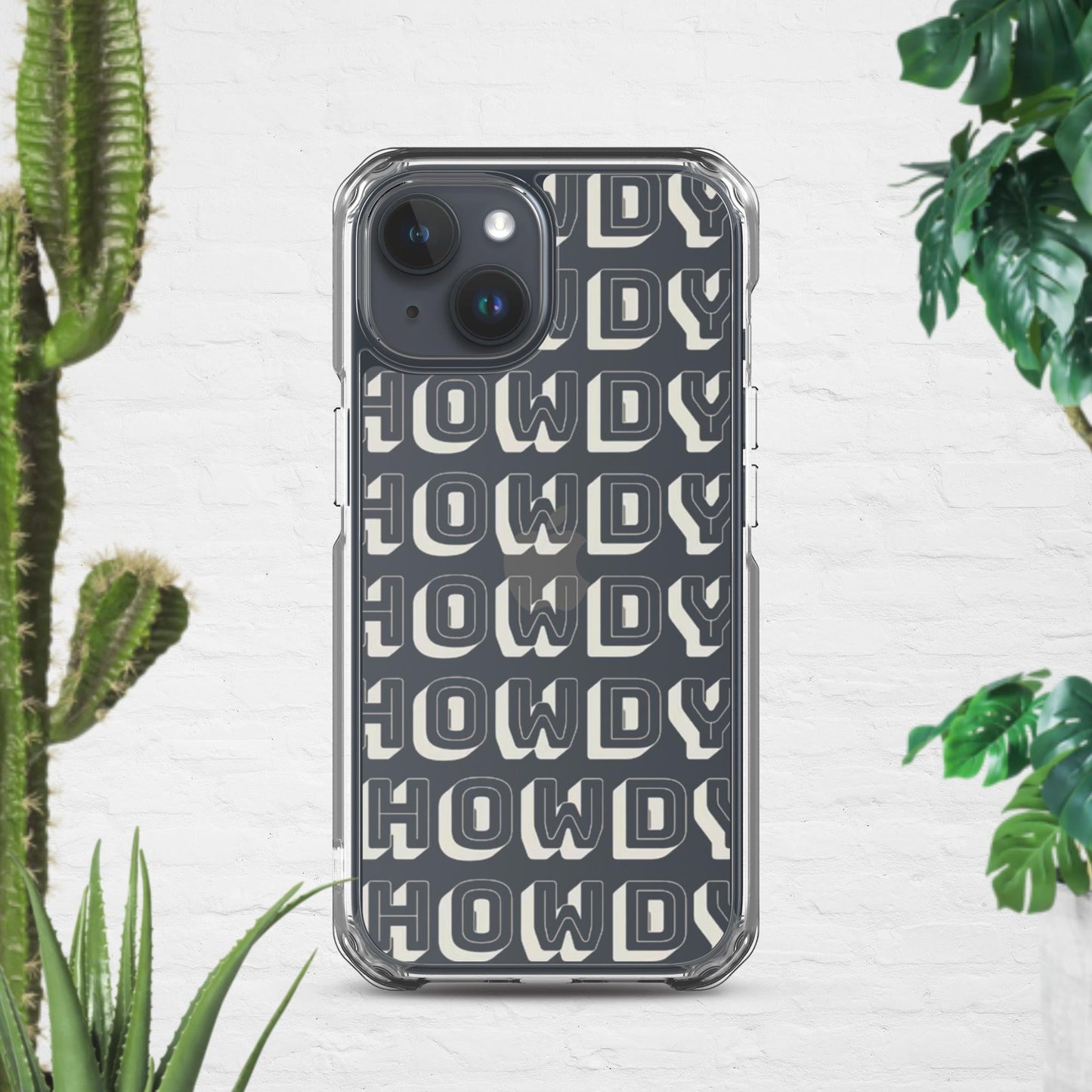 Howdy Clear Case for iPhone® - Pistols 'n Petticoats - #westernboutique# - #westernfashion#