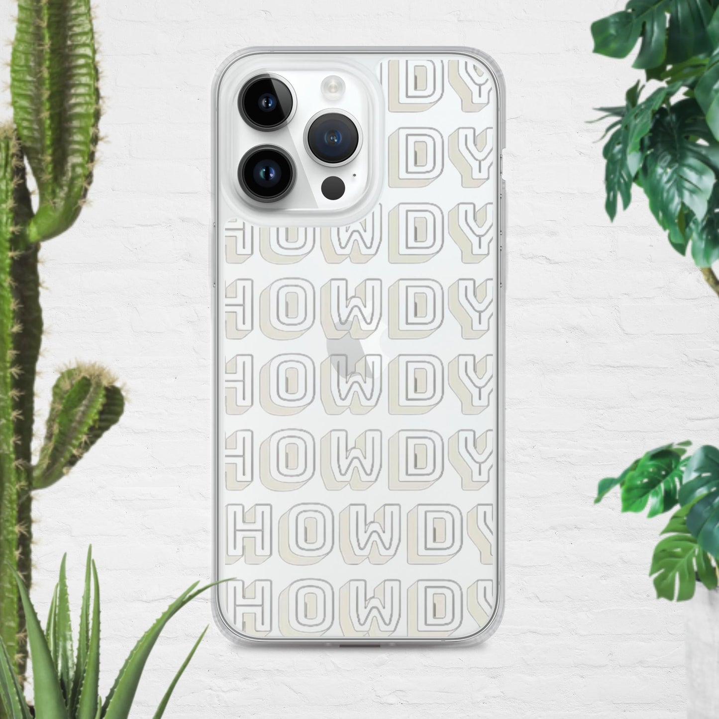 Howdy Clear Case for iPhone® - Pistols 'n Petticoats - #westernboutique# - #westernfashion#