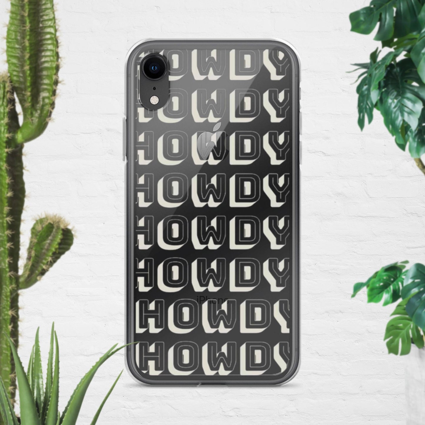 Howdy Clear Case for iPhone® - Pistols 'n Petticoats - #westernboutique# - #westernfashion#