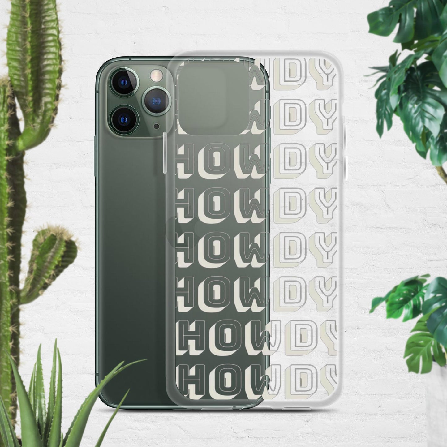 Howdy Clear Case for iPhone® - Pistols 'n Petticoats - #westernboutique# - #westernfashion#