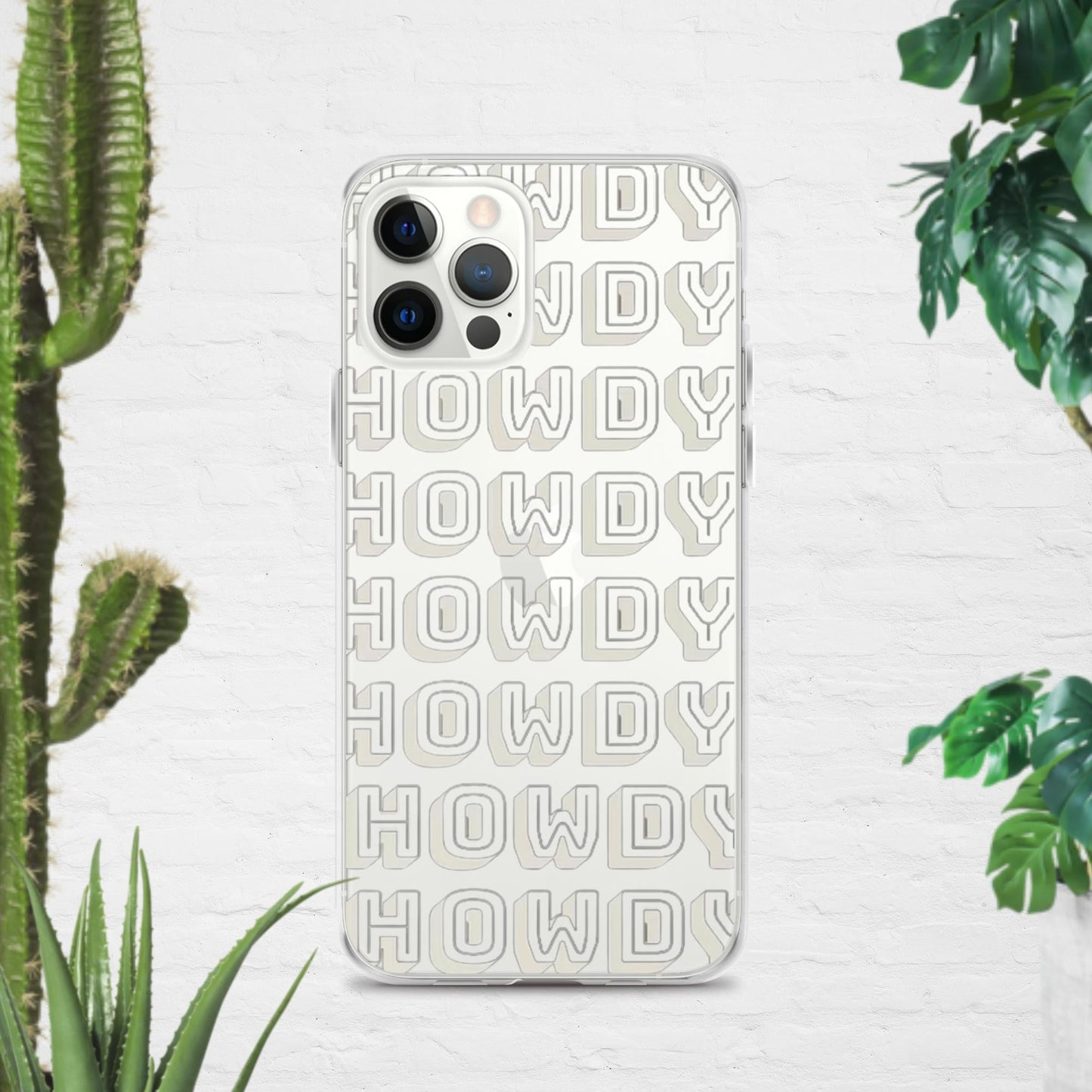 Howdy Clear Case for iPhone® - Pistols 'n Petticoats - #westernboutique# - #westernfashion#
