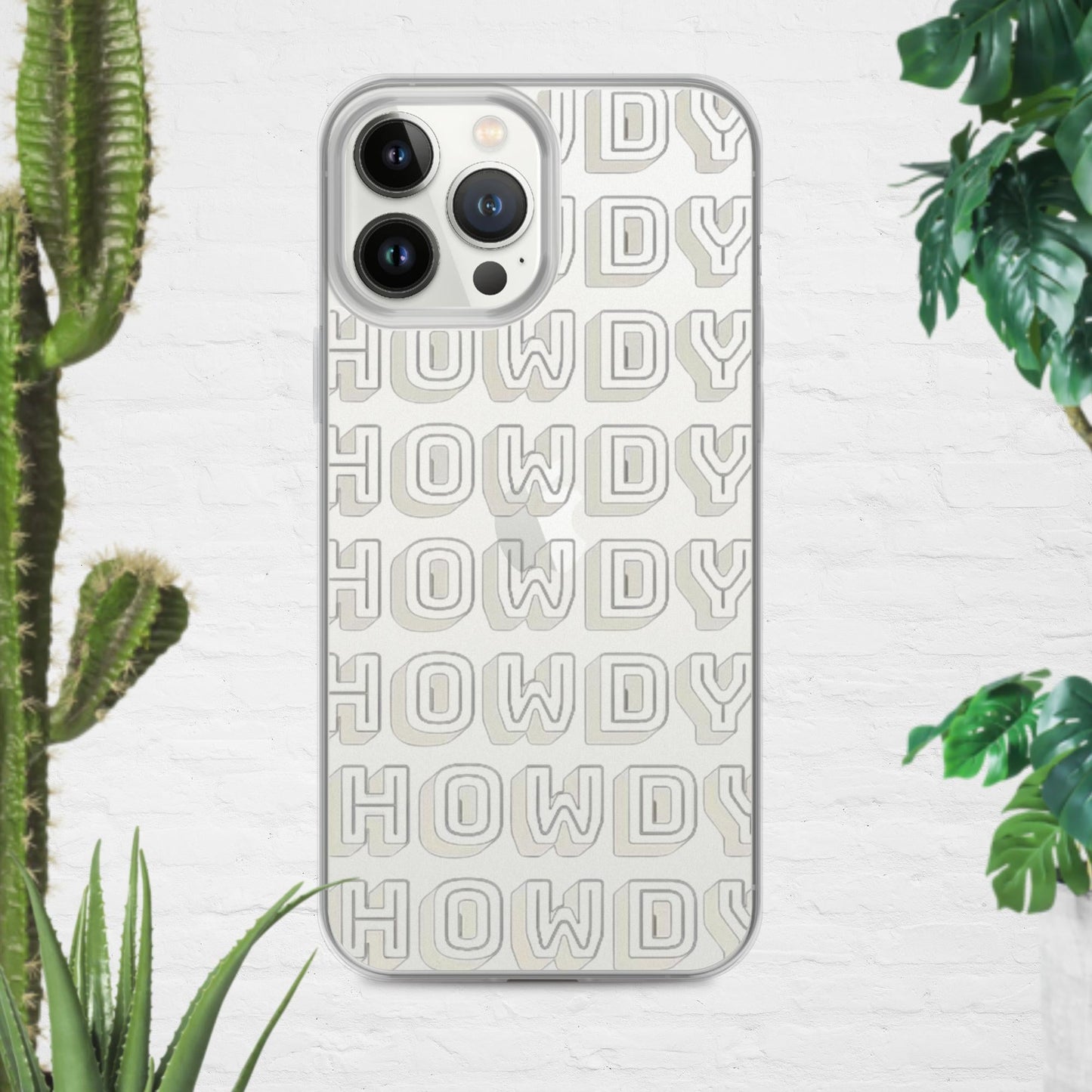 Howdy Clear Case for iPhone® - Pistols 'n Petticoats - #westernboutique# - #westernfashion#