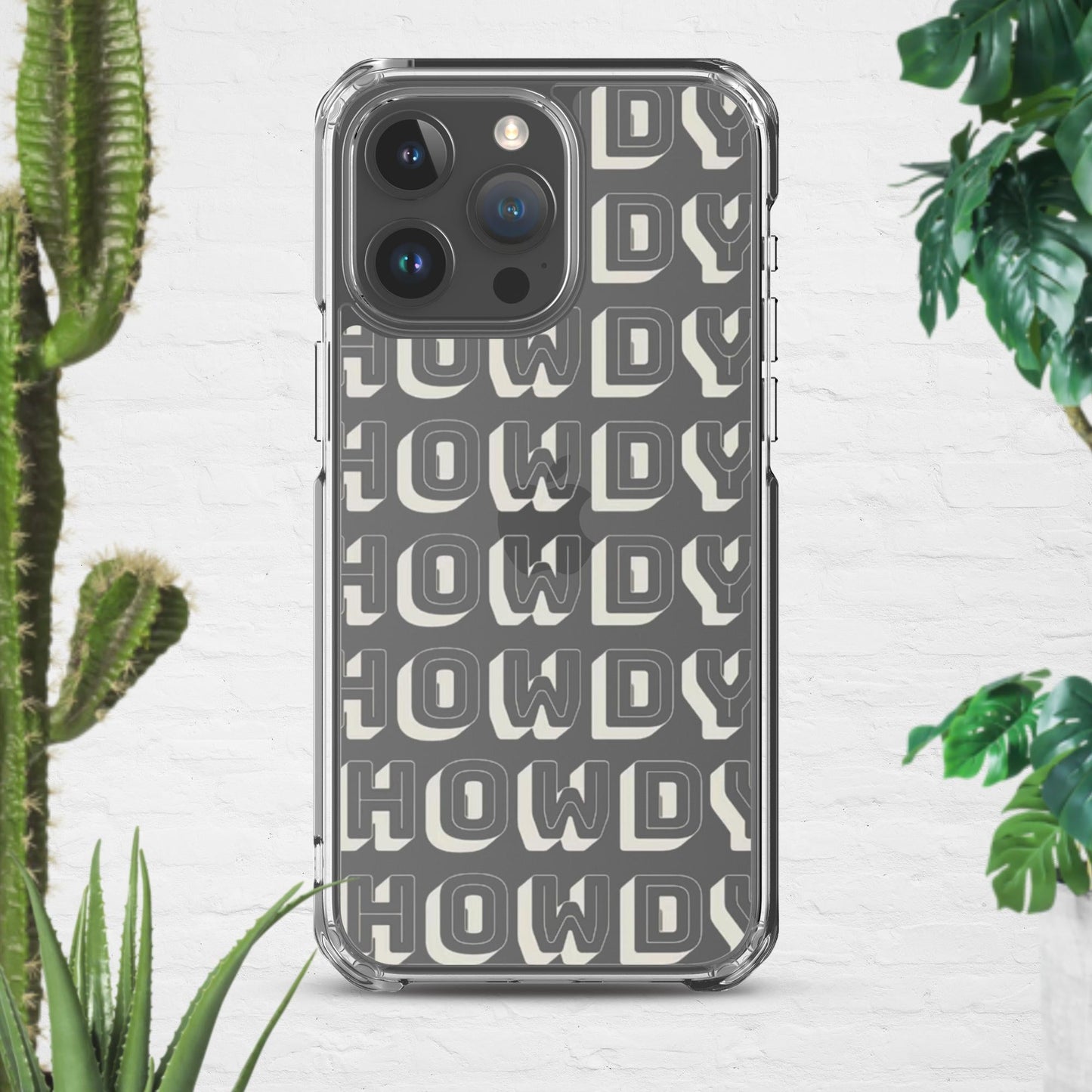 Howdy Clear Case for iPhone® - Pistols 'n Petticoats - #westernboutique# - #westernfashion#